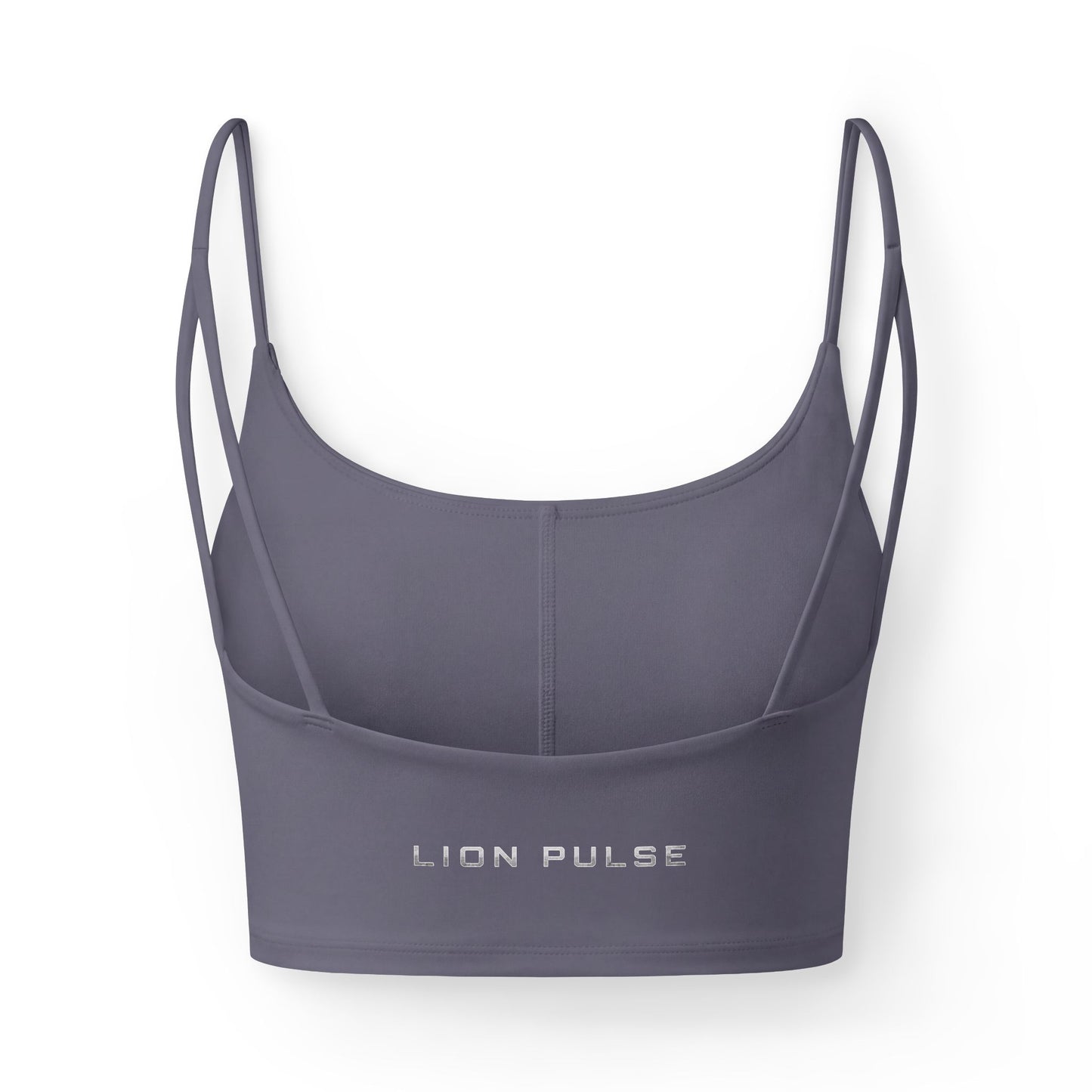 Luxe Strappy Sports Bra — 'Lion Pulse' Minimal Logo