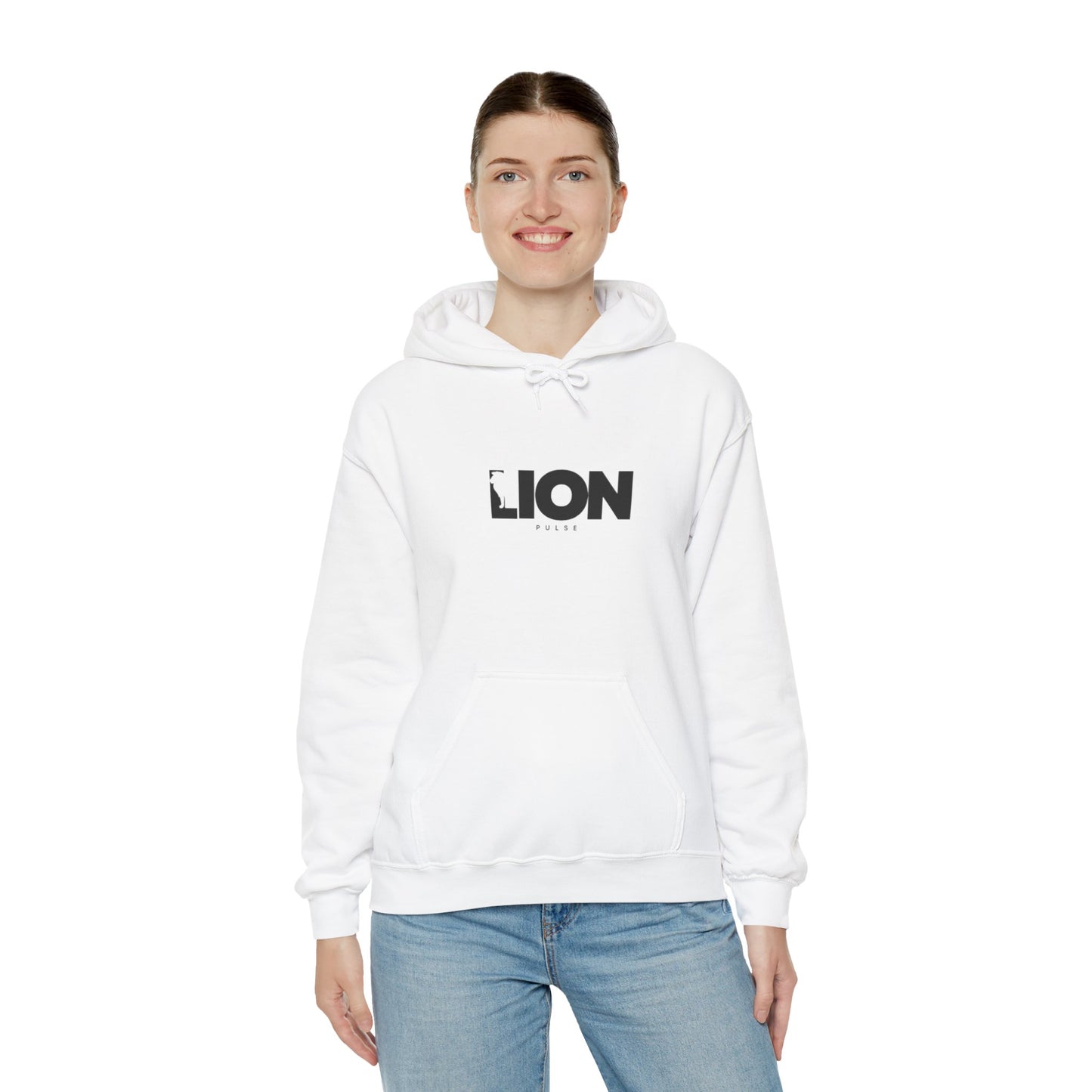 Lion Pulse™ Silhouette Hoodie — Pure Focus White