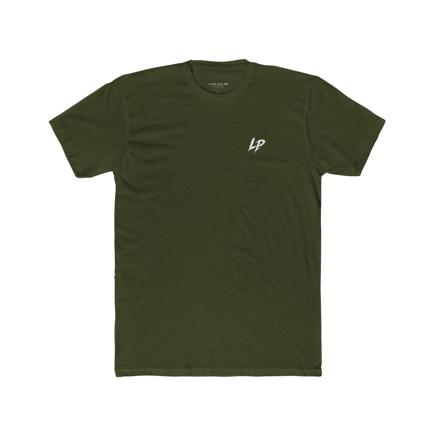 Minimal 'LP' Logo Tee — Black Cotton Crew Shirt