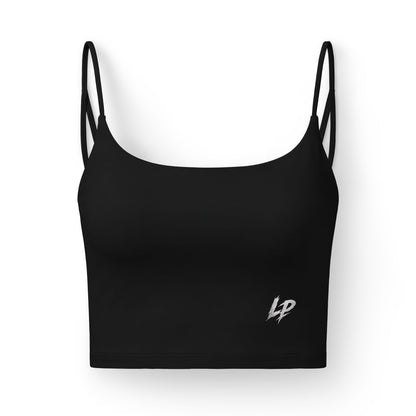 Luxe Strappy Sports Bra — 'Lion Pulse' Minimal Logo