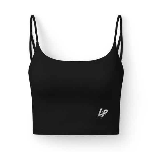 Luxe Strappy Sports Bra — 'Lion Pulse' Minimal Logo