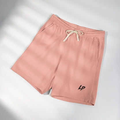 Lightweight Garment-Dyed Fleece Sweat Shorts — Casual Drawstring Lounge Shorts