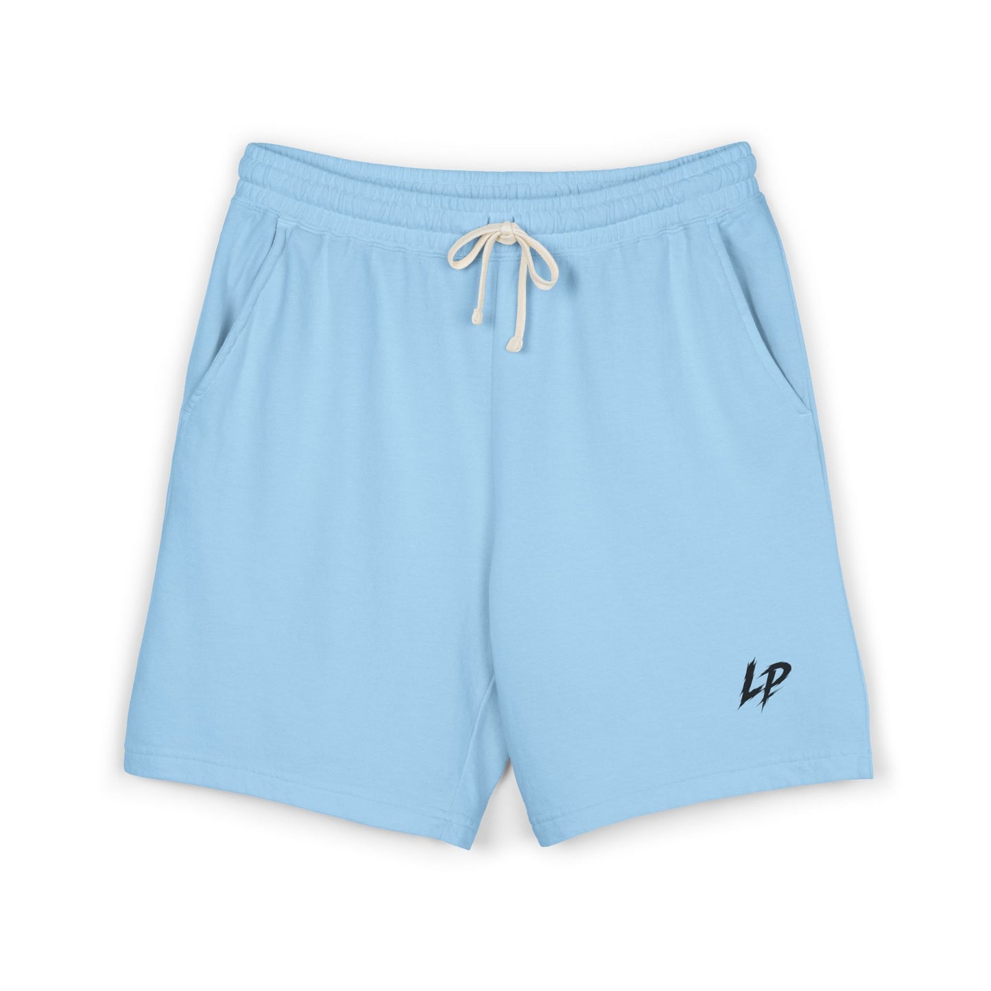 Lightweight Garment-Dyed Fleece Sweat Shorts — Casual Drawstring Lounge Shorts