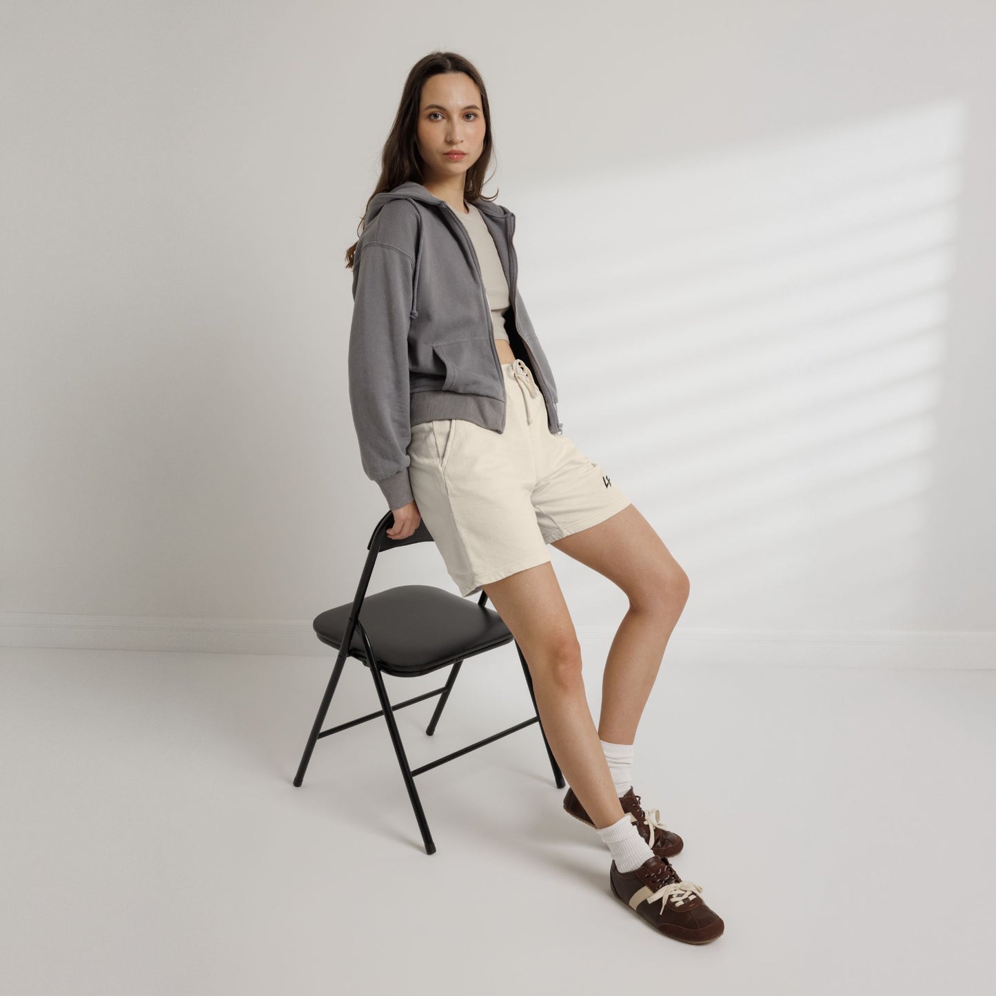 Lightweight Garment-Dyed Fleece Sweat Shorts — Casual Drawstring Lounge Shorts