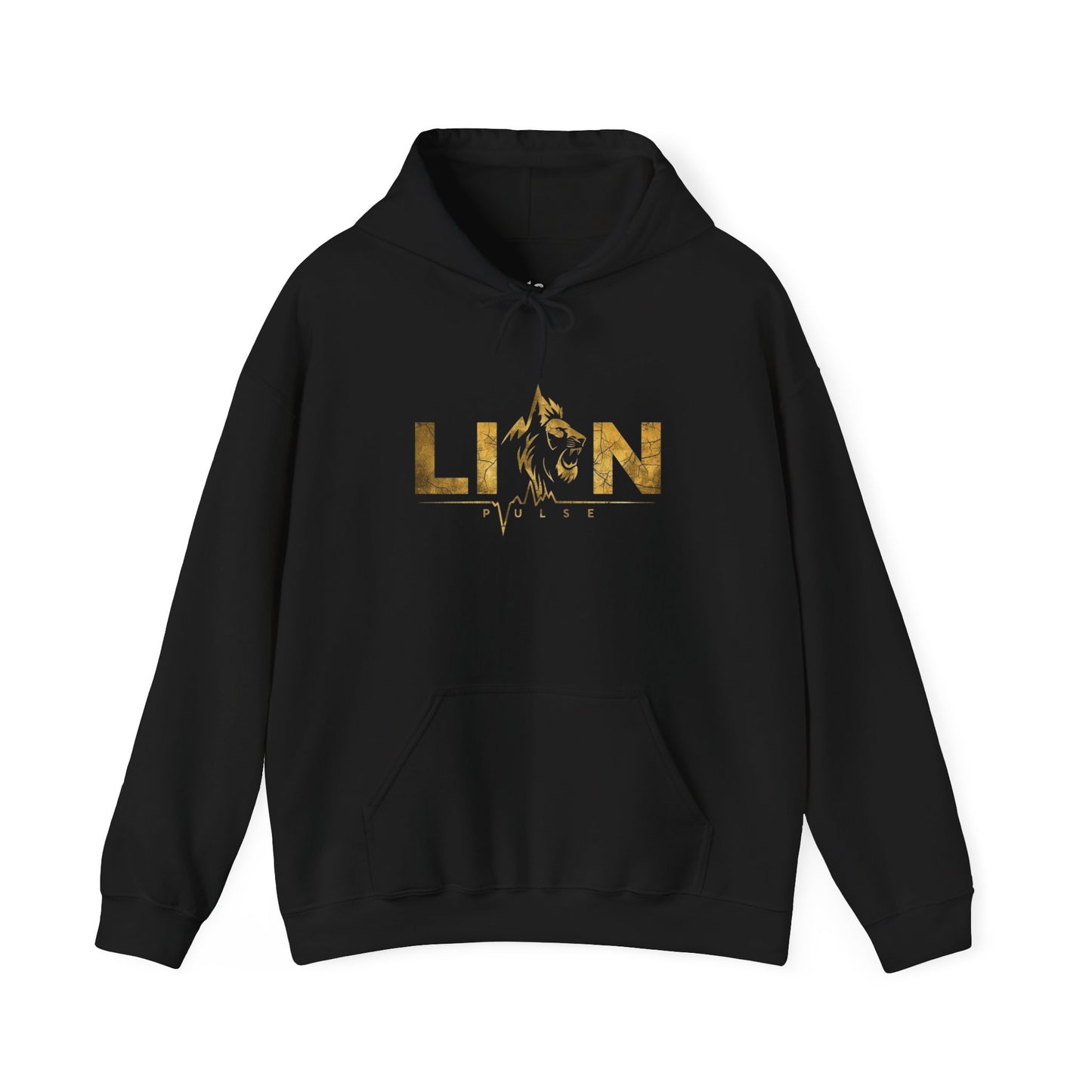 Lion Gold Foil Hoodie — Empowering Graphic Sweatshirt with 'LION' Design