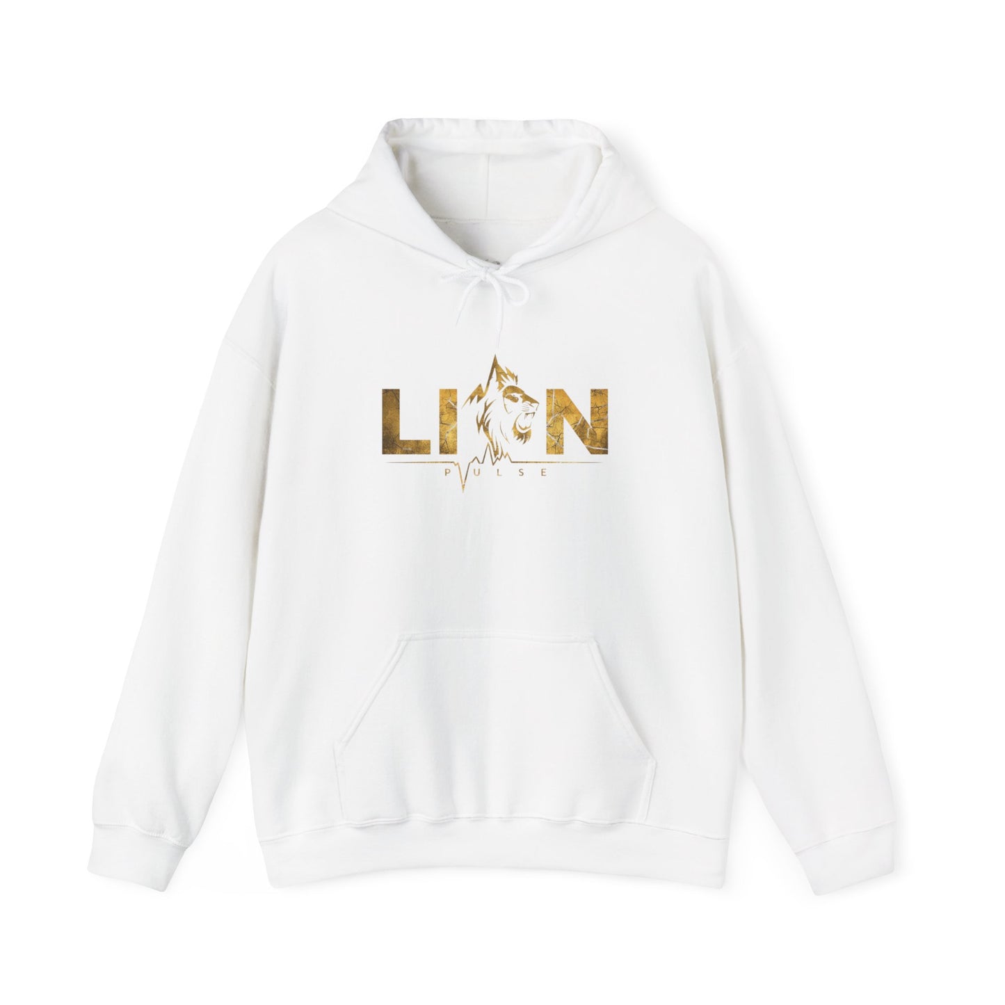 Lion Gold Foil Hoodie — Empowering Graphic Sweatshirt with 'LION' Design