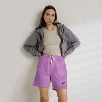 Lightweight Garment-Dyed Fleece Sweat Shorts — Casual Drawstring Lounge Shorts