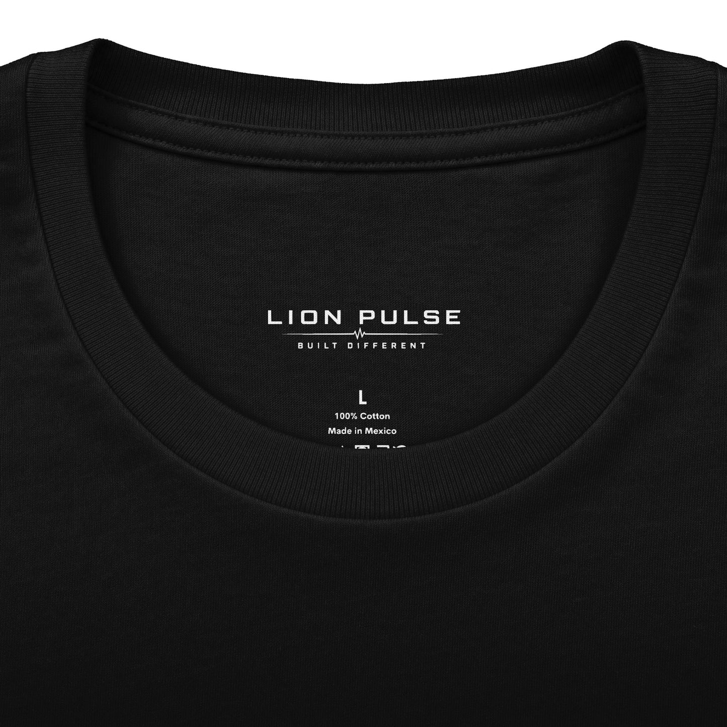 Minimal 'LP' Logo Tee — Black Cotton Crew Shirt