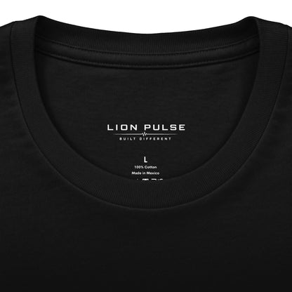 Minimal 'LP' Logo Tee — Black Cotton Crew Shirt