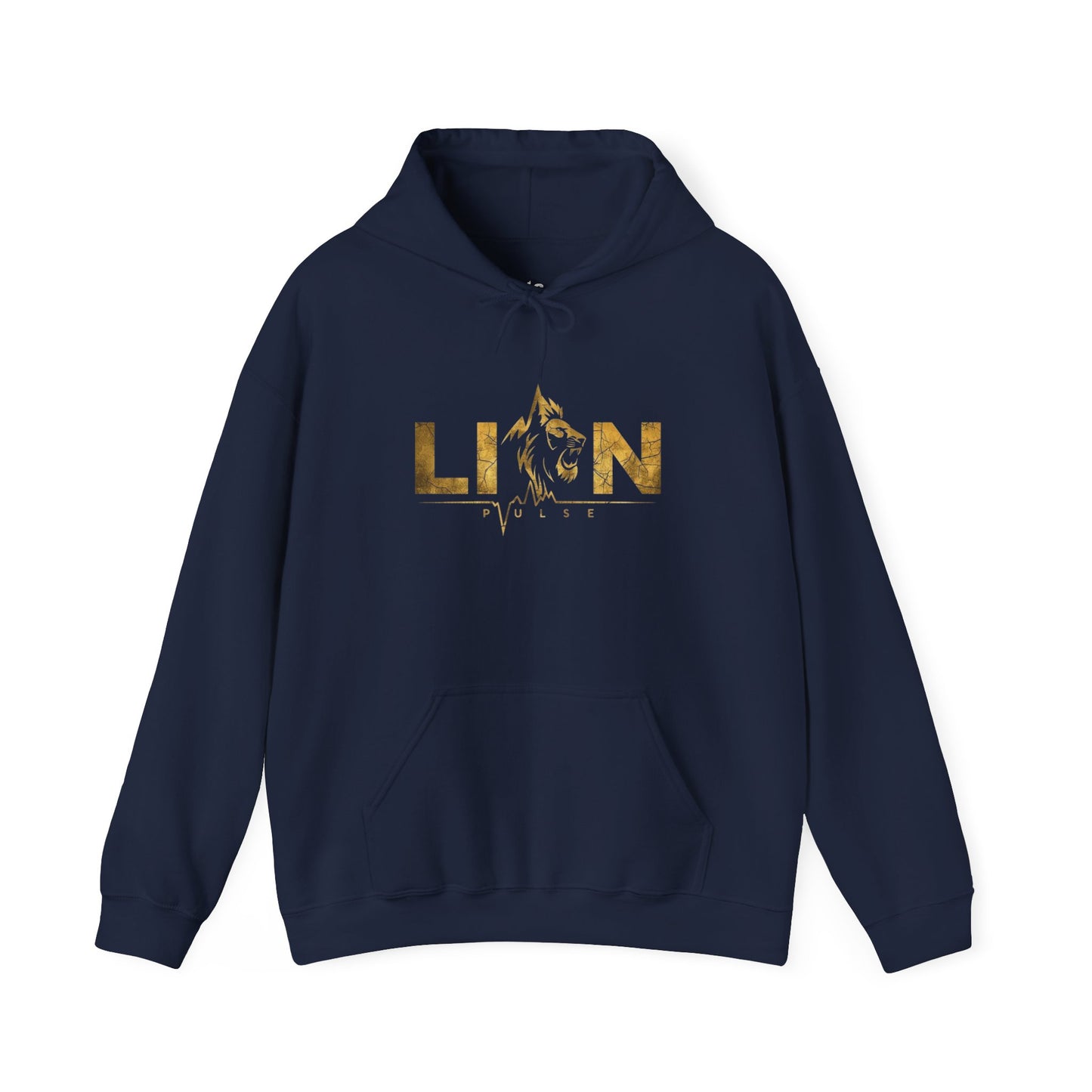 Lion Gold Foil Hoodie — Empowering Graphic Sweatshirt with 'LION' Design