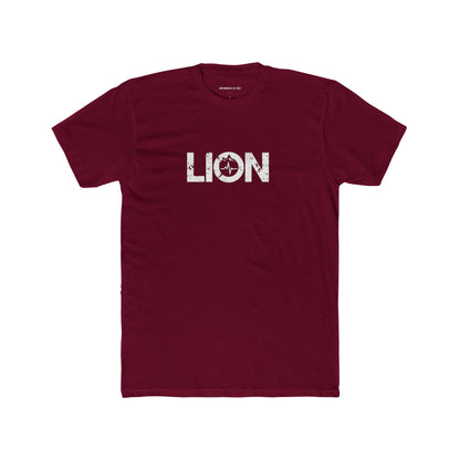 Lion Pulse “Cardinal Fury” Tee – Solid Cardinal Red