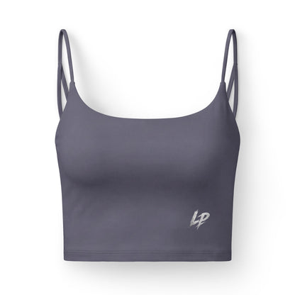 Luxe Strappy Sports Bra — 'Lion Pulse' Minimal Logo