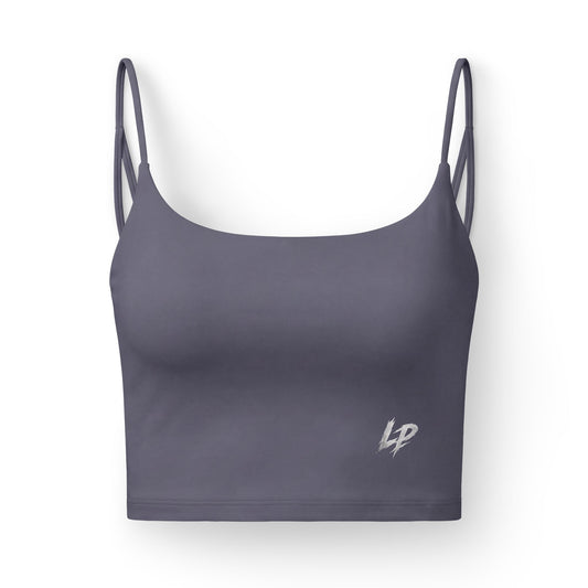 Luxe Strappy Sports Bra — 'Lion Pulse' Minimal Logo