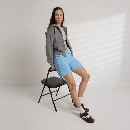 Lightweight Garment-Dyed Fleece Sweat Shorts — Casual Drawstring Lounge Shorts