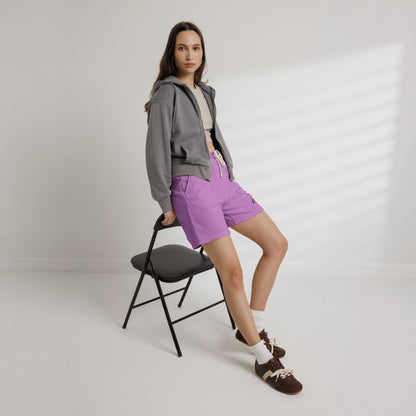 Lightweight Garment-Dyed Fleece Sweat Shorts — Casual Drawstring Lounge Shorts