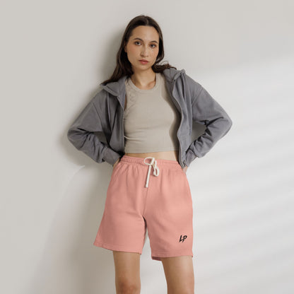 Lightweight Garment-Dyed Fleece Sweat Shorts — Casual Drawstring Lounge Shorts