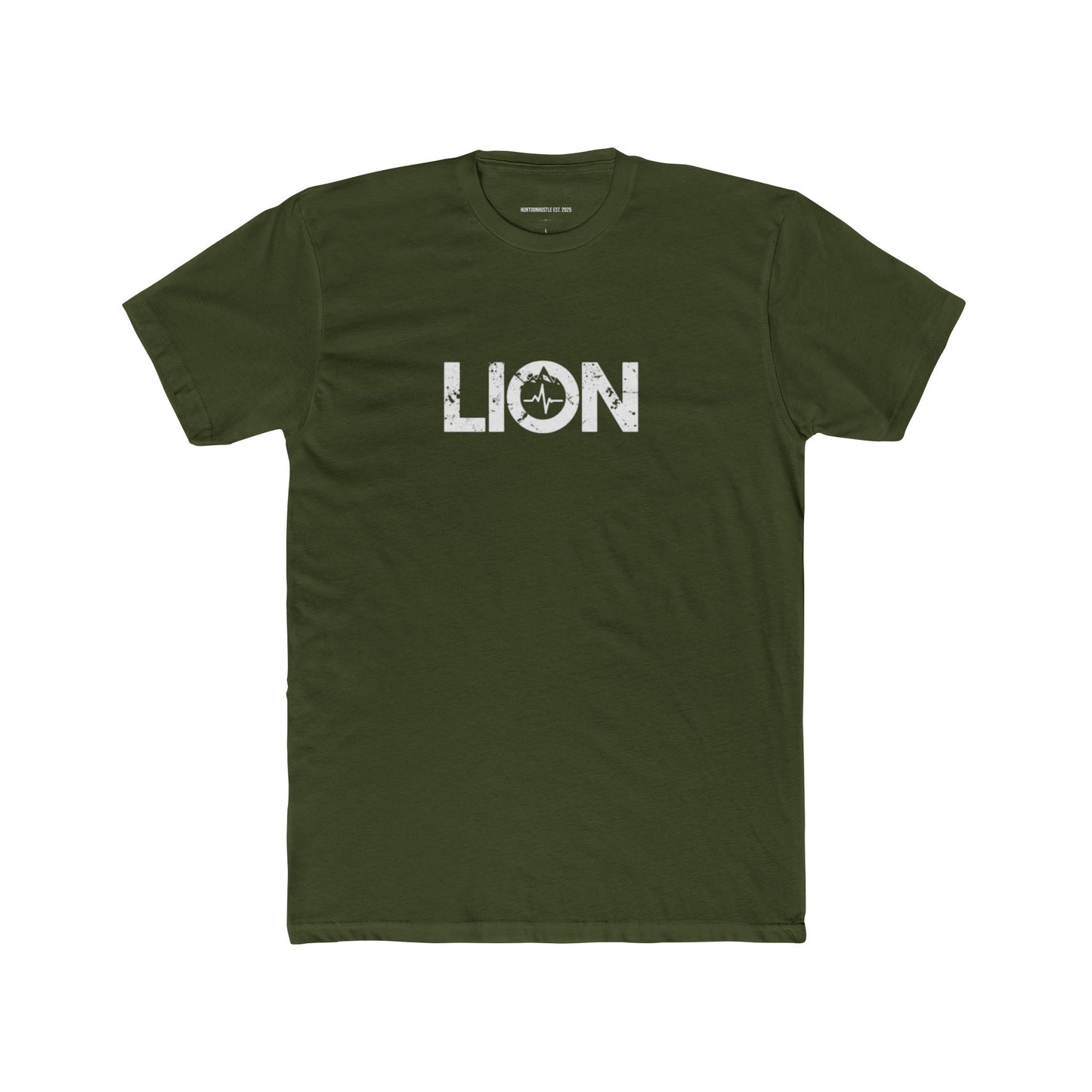 Lion Pulse “Warborn Valor” Tee – Solid Military Green