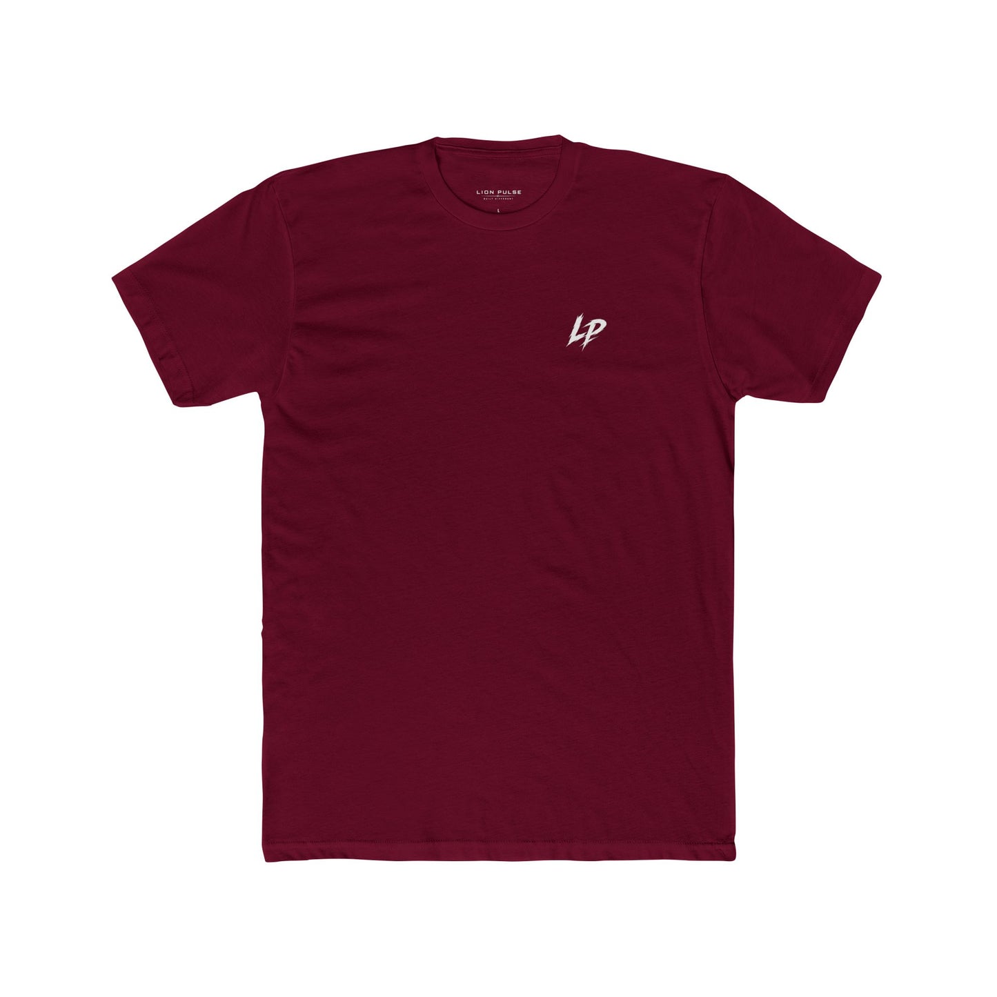 Minimal 'LP' Logo Tee — Black Cotton Crew Shirt