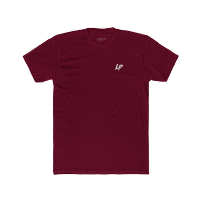 Minimal 'LP' Logo Tee — Black Cotton Crew Shirt