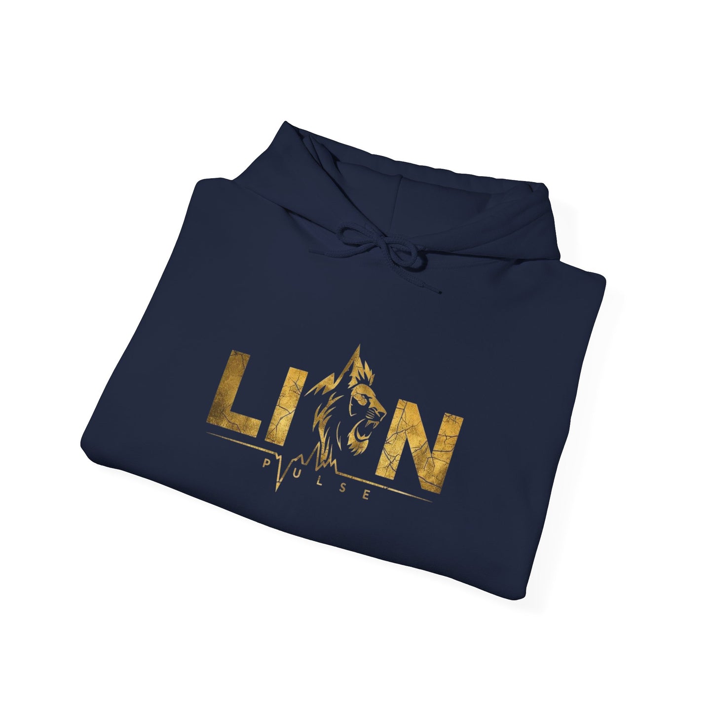 Lion Gold Foil Hoodie — Empowering Graphic Sweatshirt with 'LION' Design