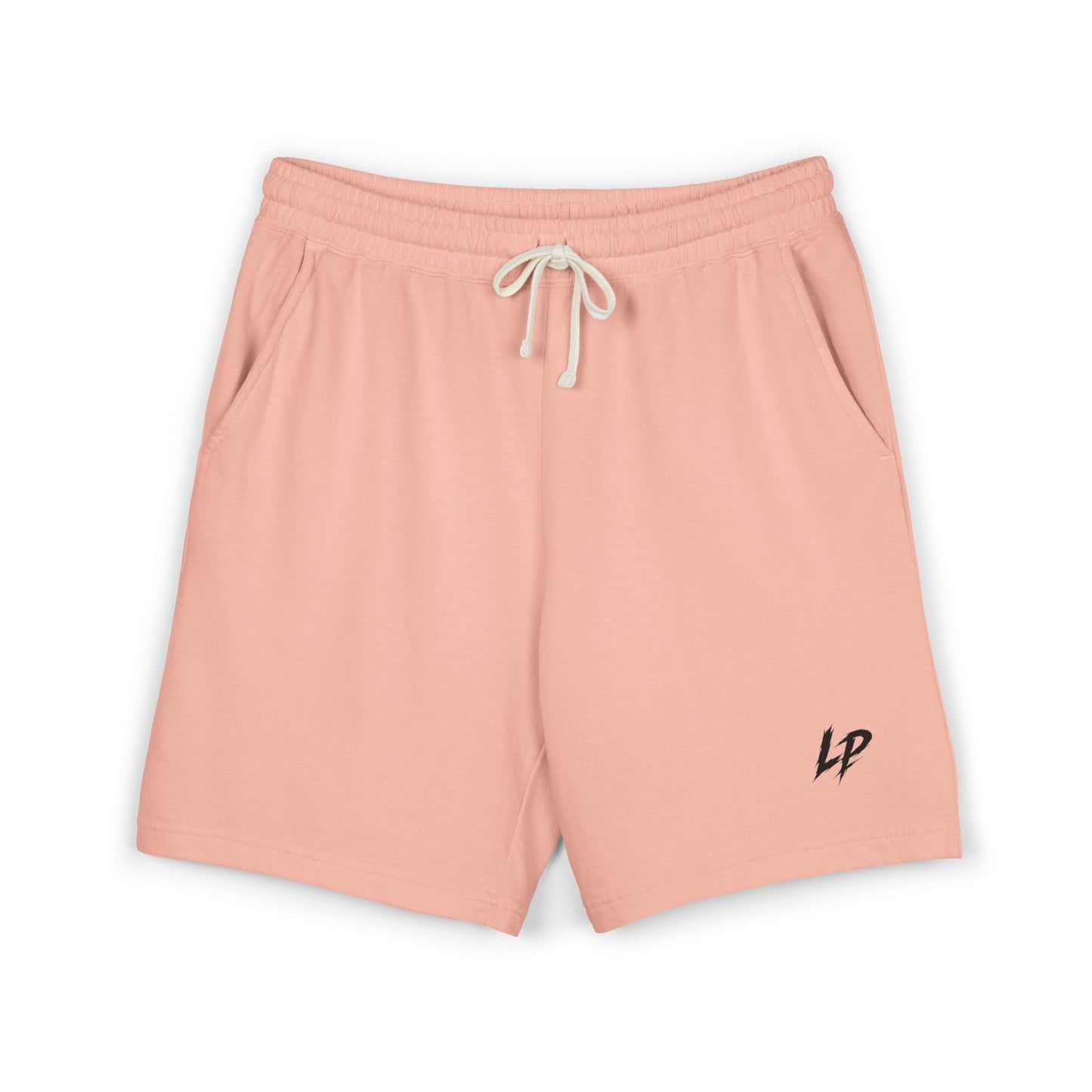 Lightweight Garment-Dyed Fleece Sweat Shorts — Casual Drawstring Lounge Shorts