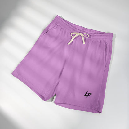 Lightweight Garment-Dyed Fleece Sweat Shorts — Casual Drawstring Lounge Shorts