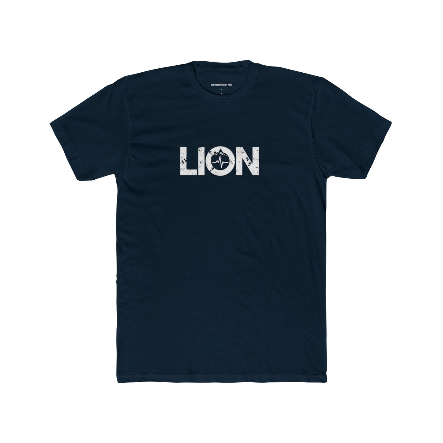 Lion Pulse “Midnight Ascend” Tee – Solid Midnight Navy